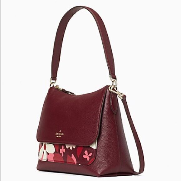 KATE SPADE melody forest floral flap shoulder bag Rare to find - Picture 3 of 12